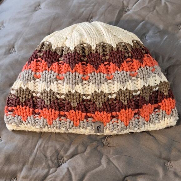 The North Face Beanie UNISEX OSFM Vintage Y2K Crochet Fleece Outdoor Gorpcore - Picture 1 of 5